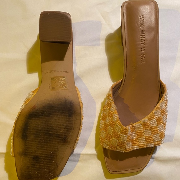 Who Wear What ‘Emily Slide Sandal” 6 kitten heel mule - Picture 3 of 5